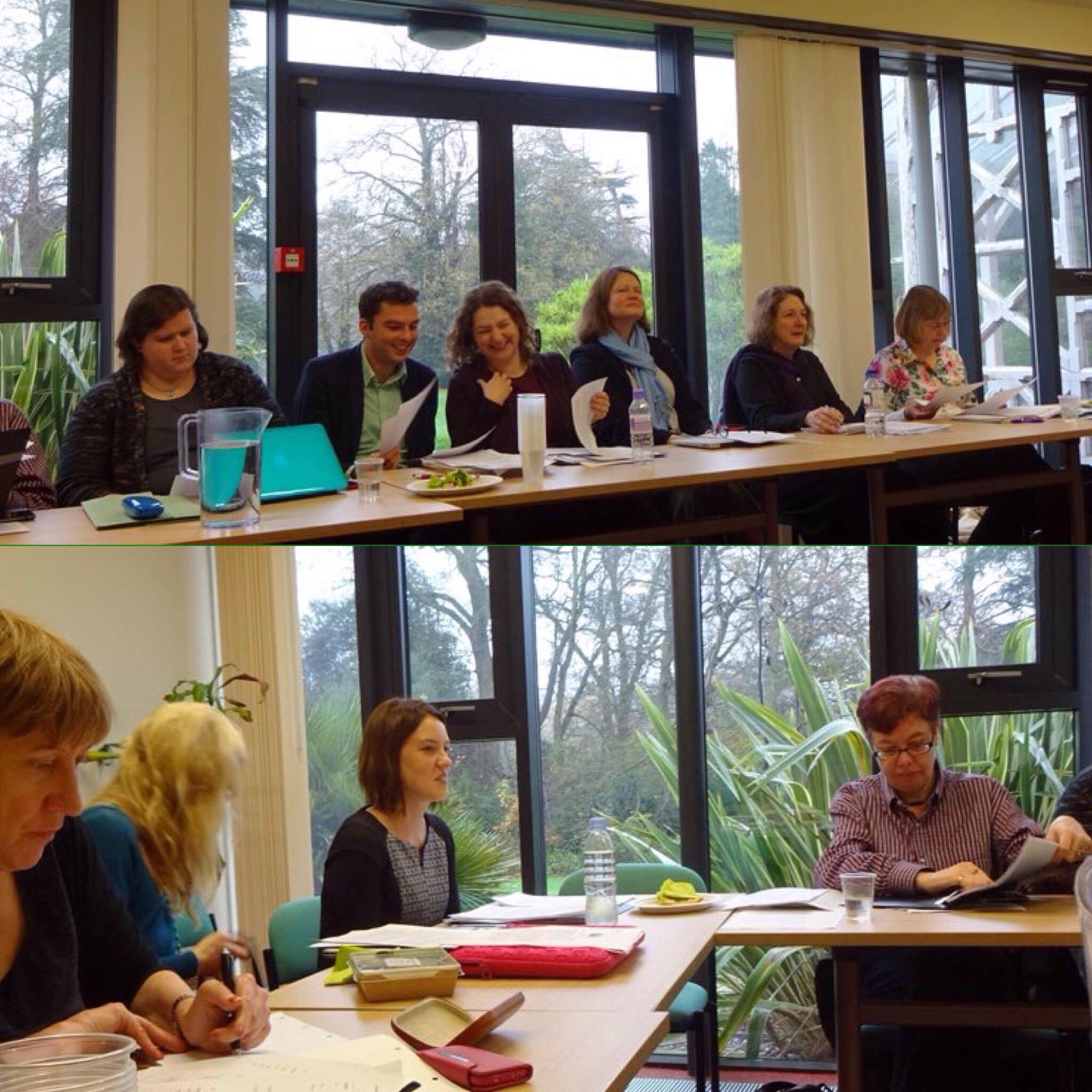 Two colour photos of Women's Legal Landmarks workshop