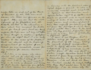 Scanned image of letters from Helen Taylor to Barbara Bodichon